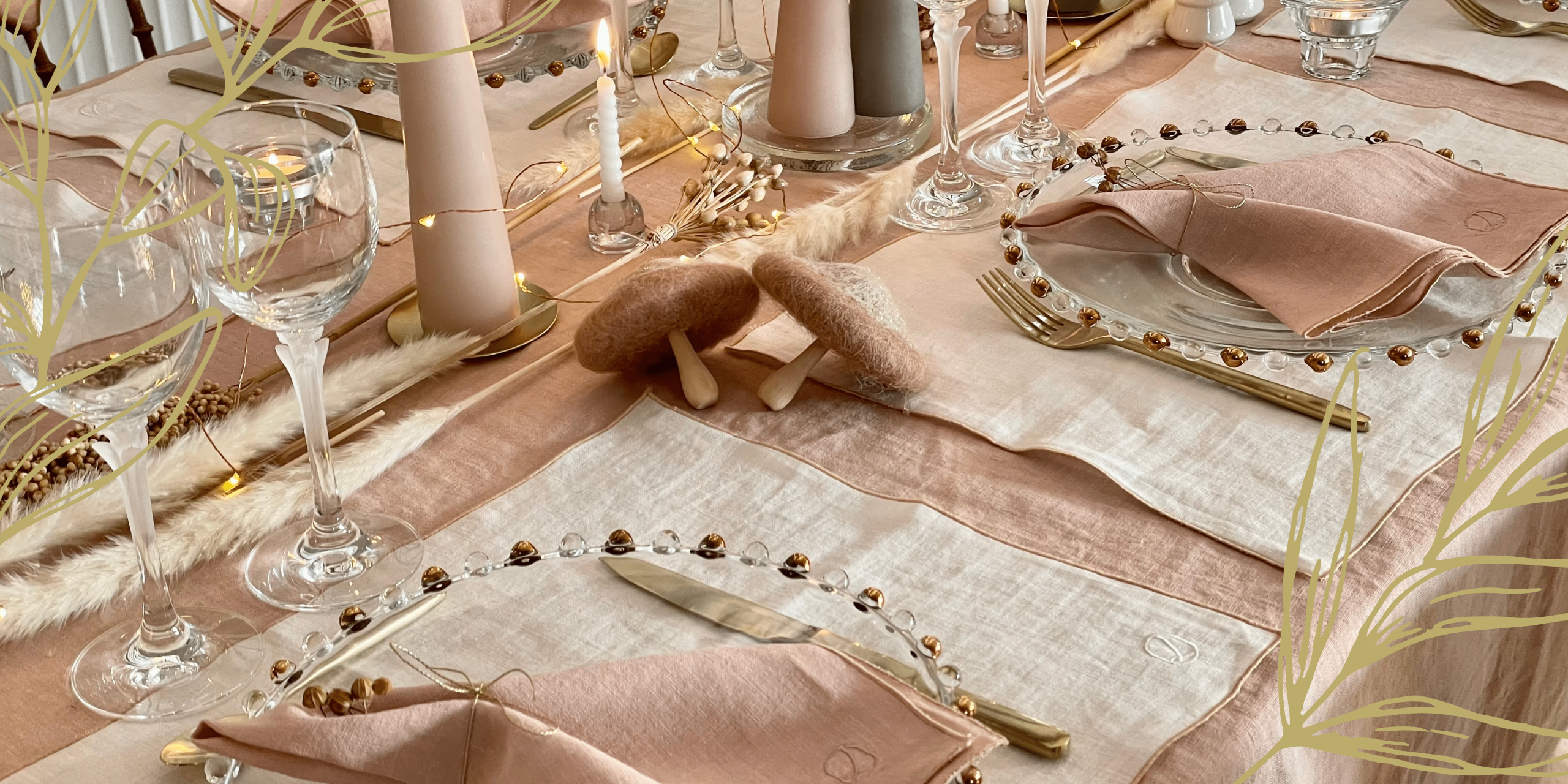 Produit de linge de table en lin lavé made in France de Laurence Carroy